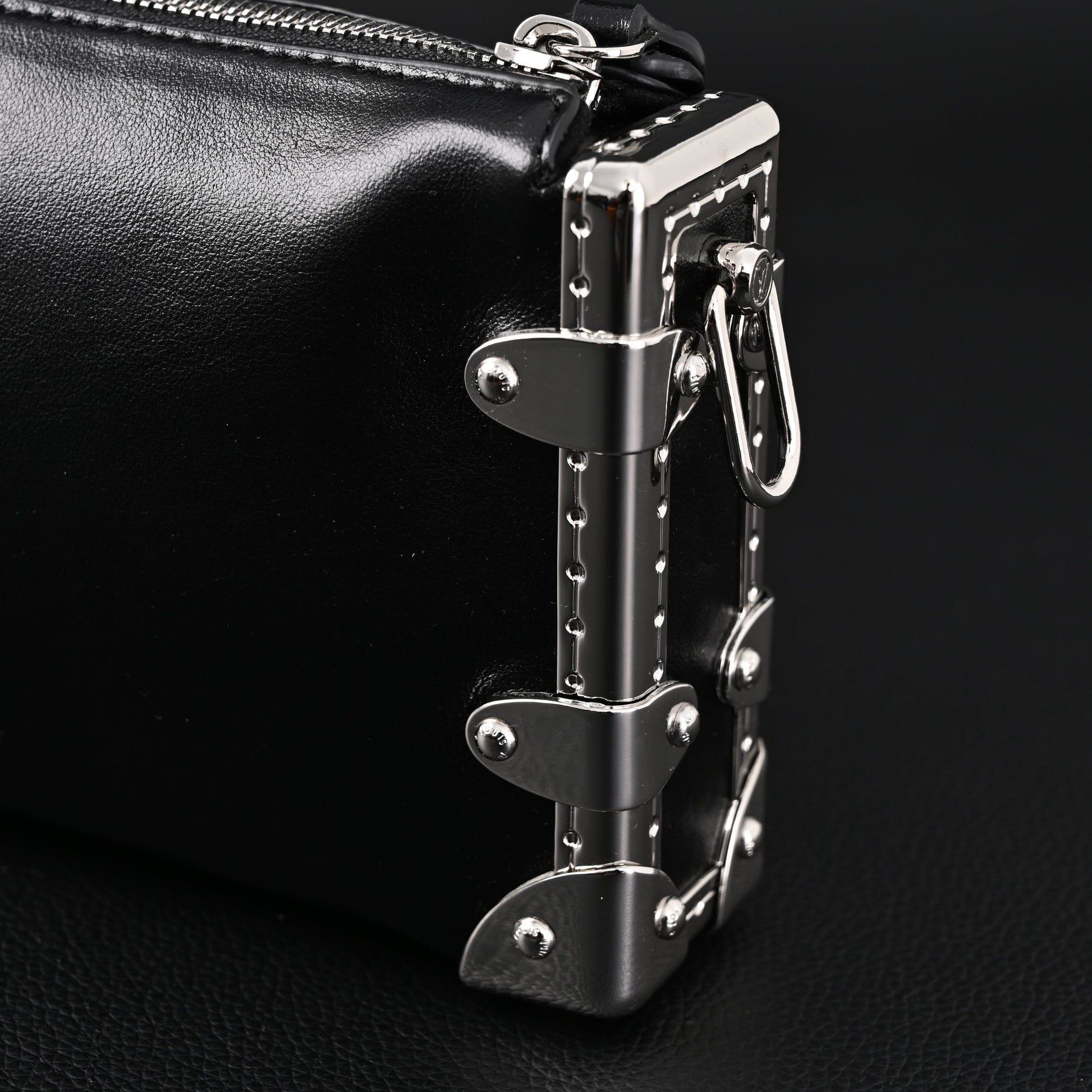 Louis Vuitton Soft Trunk Monogram Black Leather Crossbody Bag