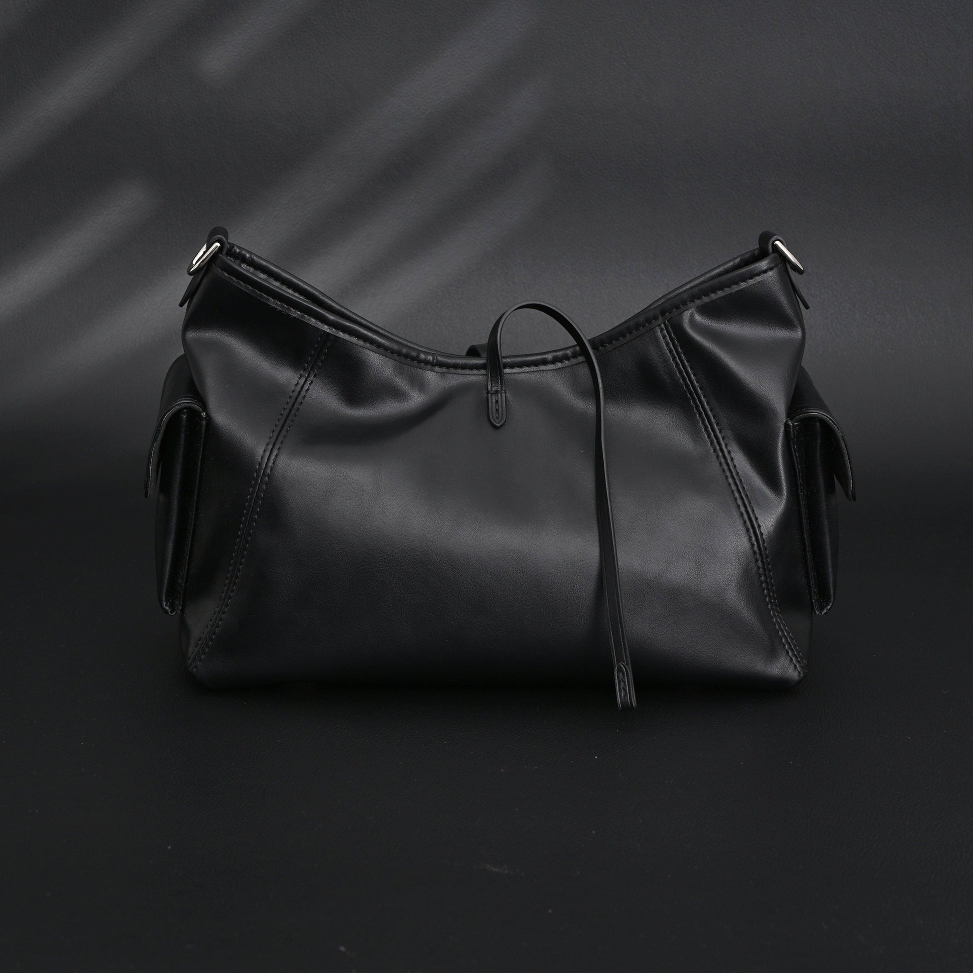 Louis Vuitton Montaigne Black Mahina Leather Shoulder Bag