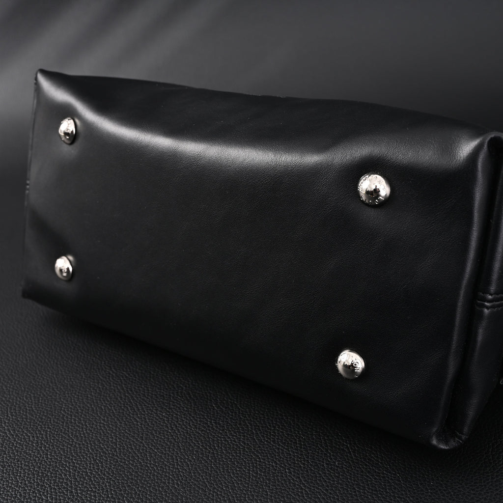 Louis Vuitton Montaigne Black Mahina Leather Shoulder Bag