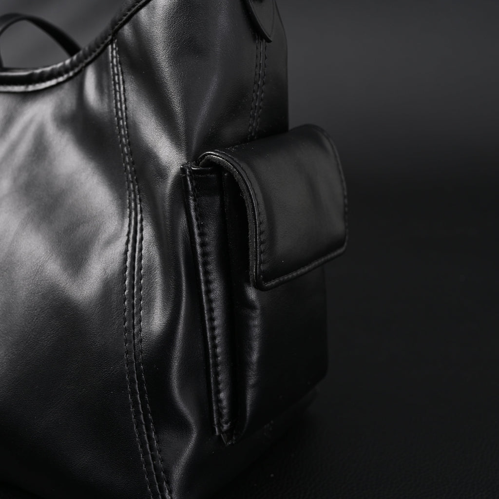 Louis Vuitton Montaigne Black Mahina Leather Shoulder Bag