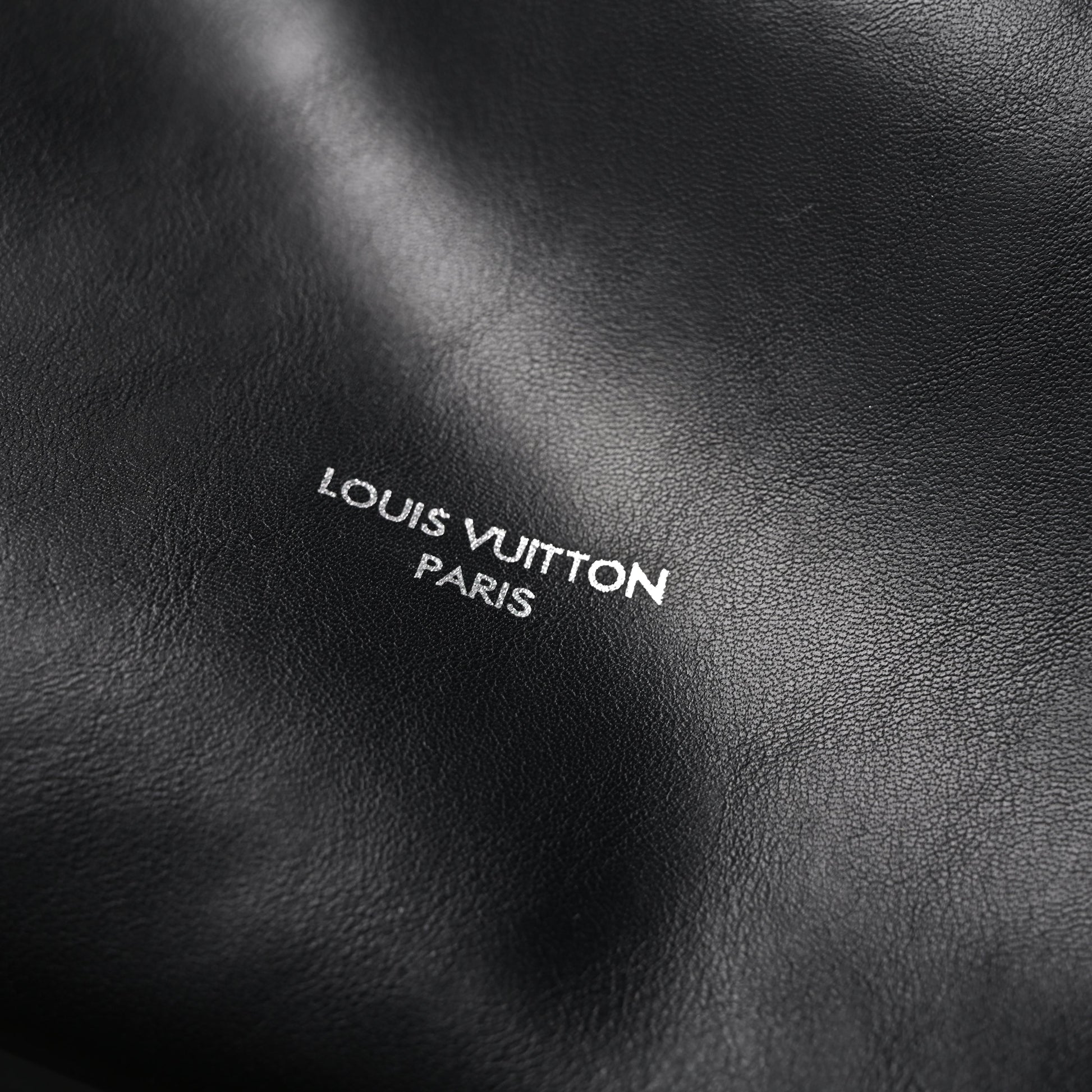 Louis Vuitton Montaigne Black Mahina Leather Shoulder Bag