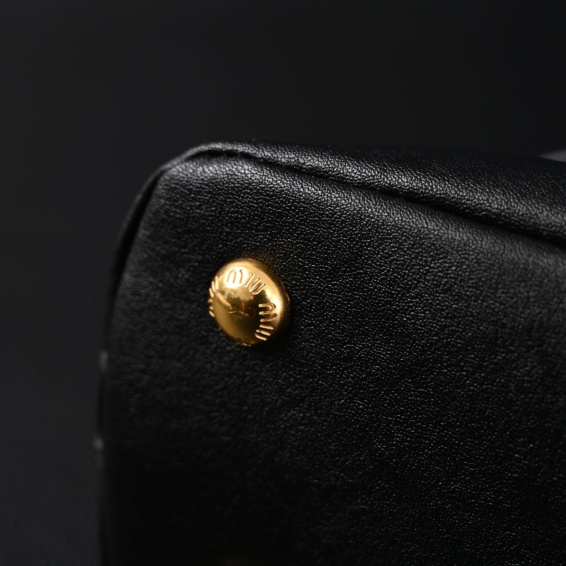 Miu Miu Black Leather Satchel Bag – Medium Structured Tote