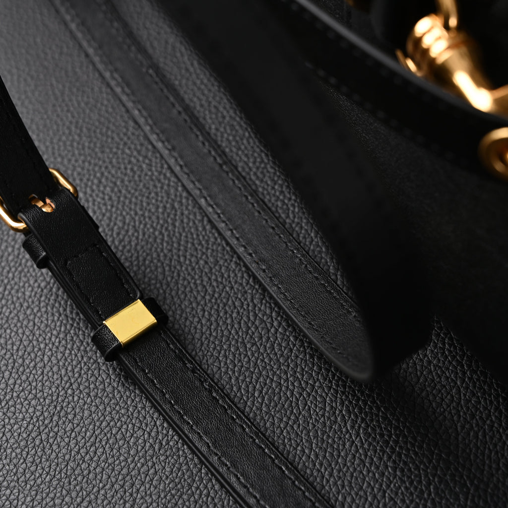 Miu Miu Black Leather Satchel Bag – Medium Structured Tote