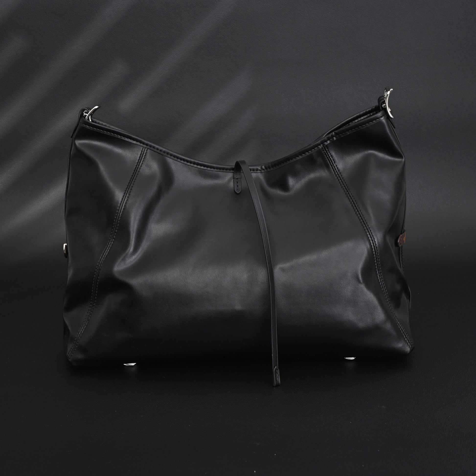 Louis Vuitton Black Mahina Leather Hobo Shoulder Bag