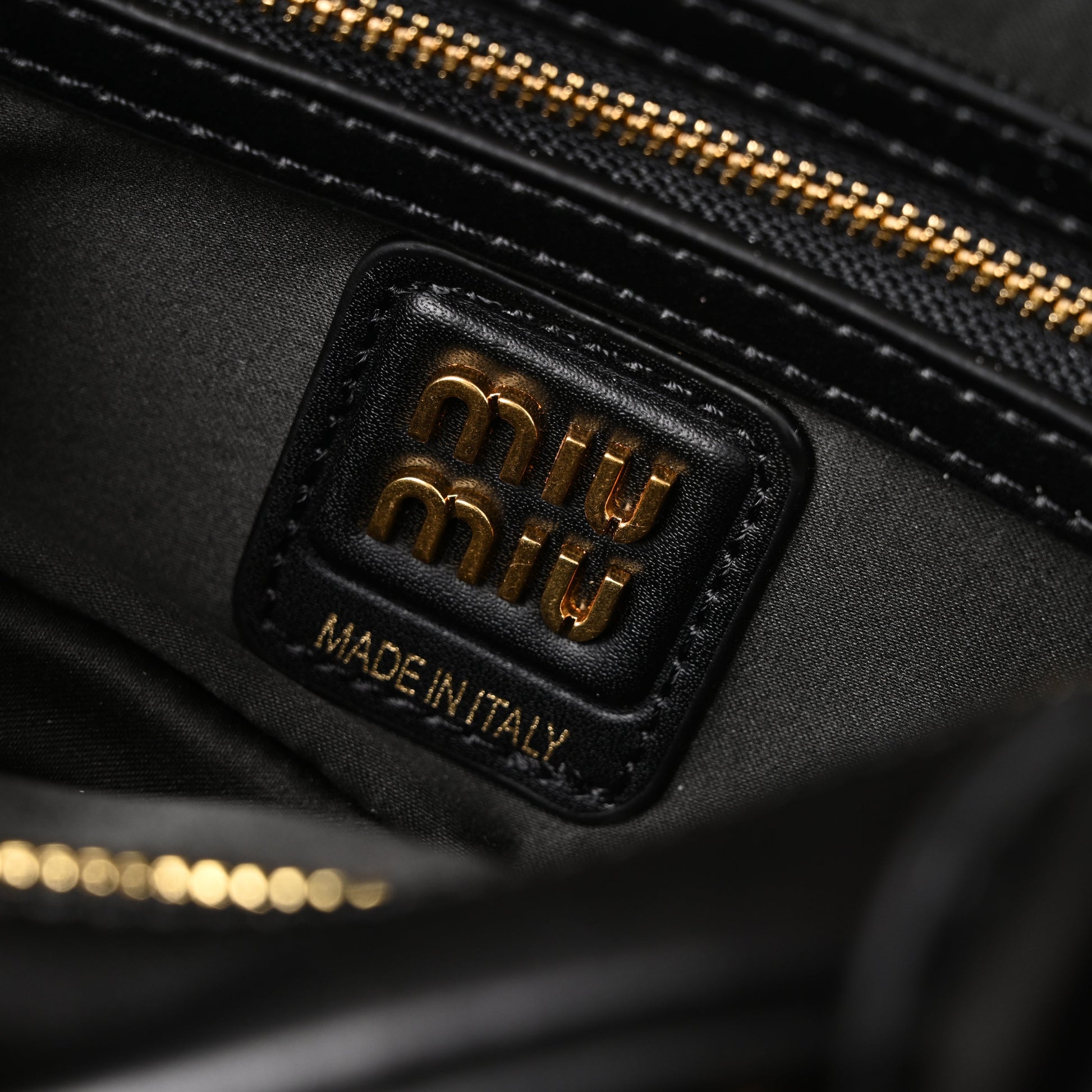 Miu Miu Black Matelassé Leather Satchel Bag – Mini Top Handle