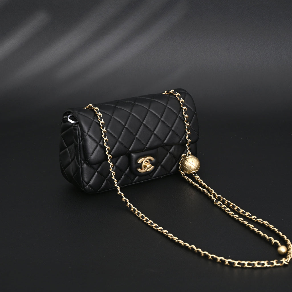 Chanel Classic Flap Mini Bag – Black Quilted Lambskin with Gold-Tone Hardware