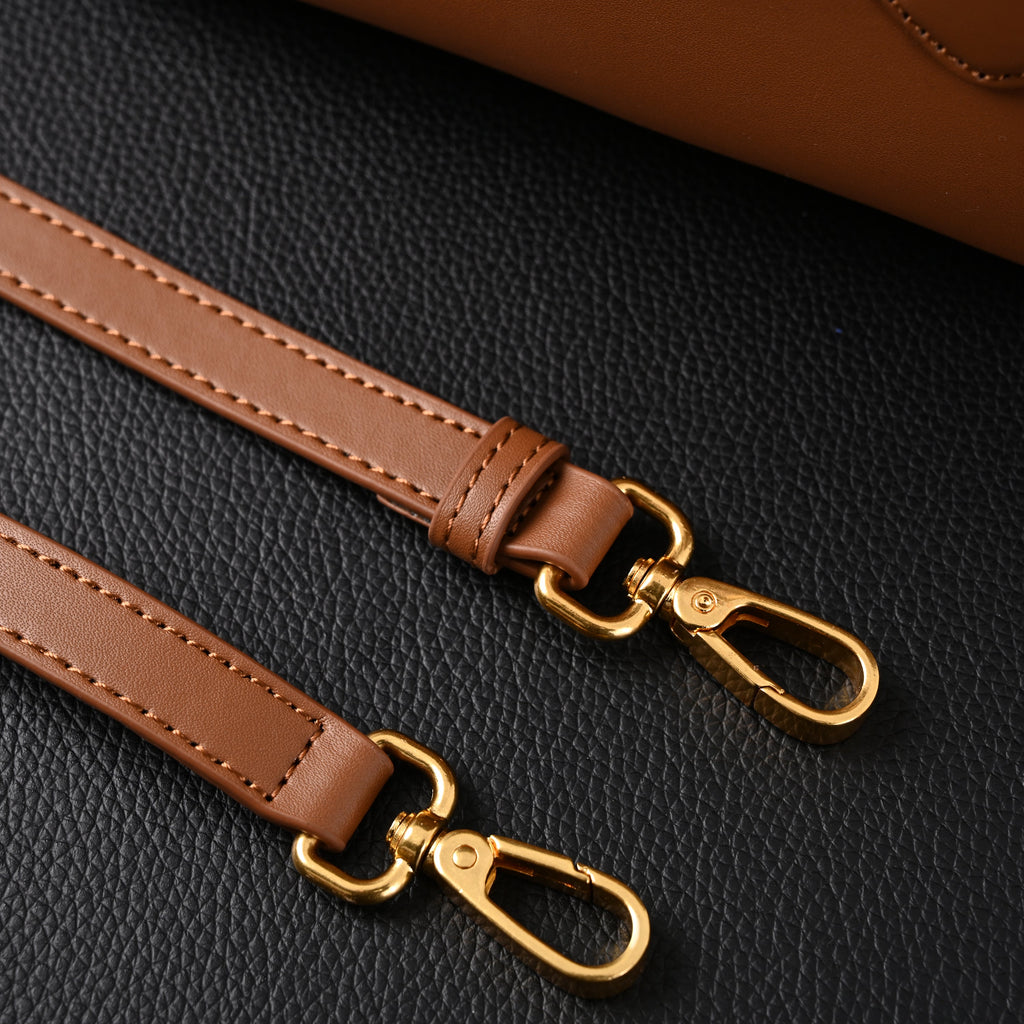 Miu Miu Leather Top Handle Satchel – Caramel Brown