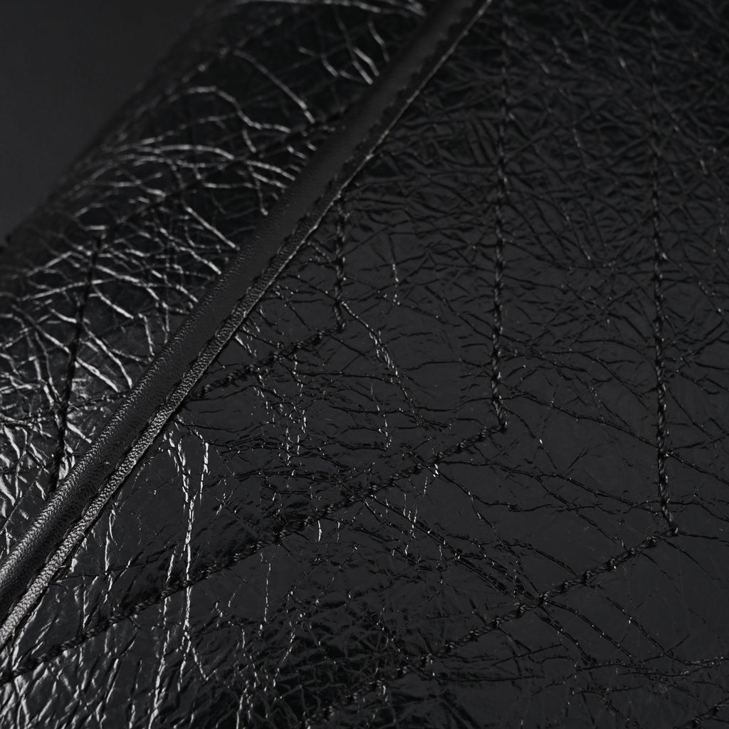 Saint Laurent Niki Medium Black Crinkled Leather Shoulder Bag