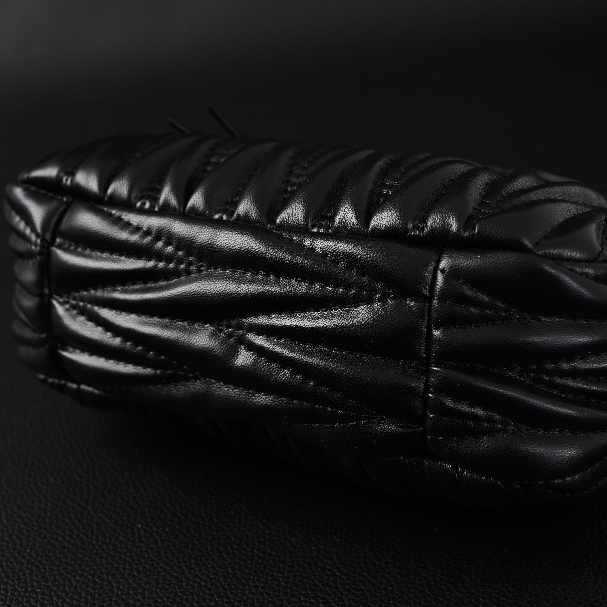 Miu Miu Matelassé Leather Hobo Bag – Black with Gold Hardware