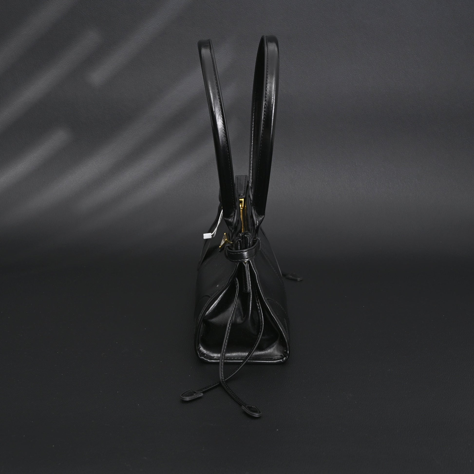 Prada Cleo Black Patent Leather Shoulder Bag with Gold Hardware