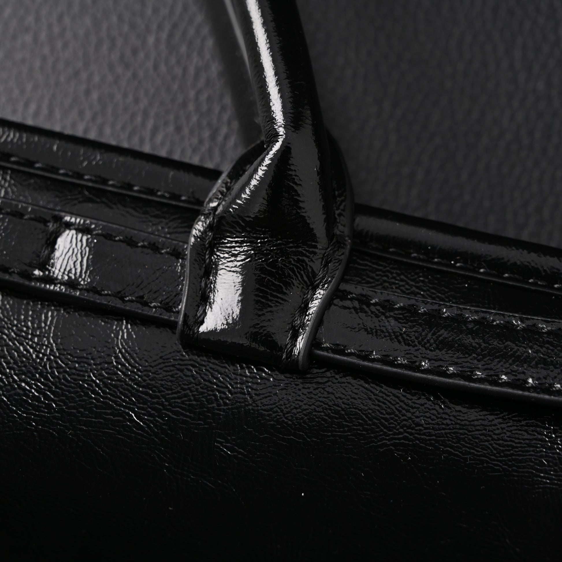 Prada Cleo Black Patent Leather Shoulder Bag with Gold Hardware