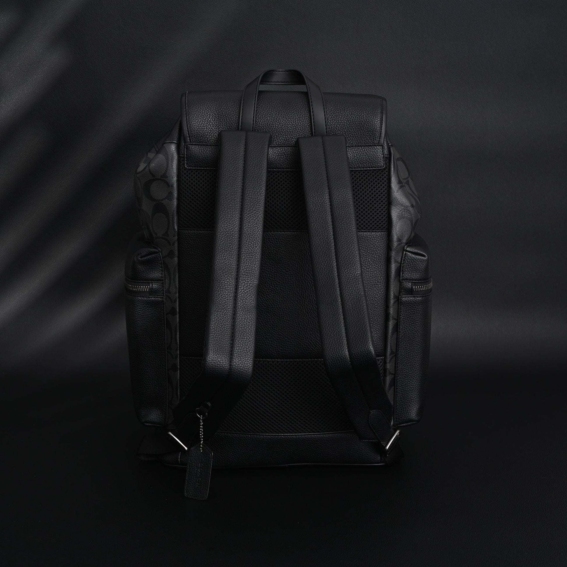 Coach Men’s Leather Backpack – Black Signature Canvas