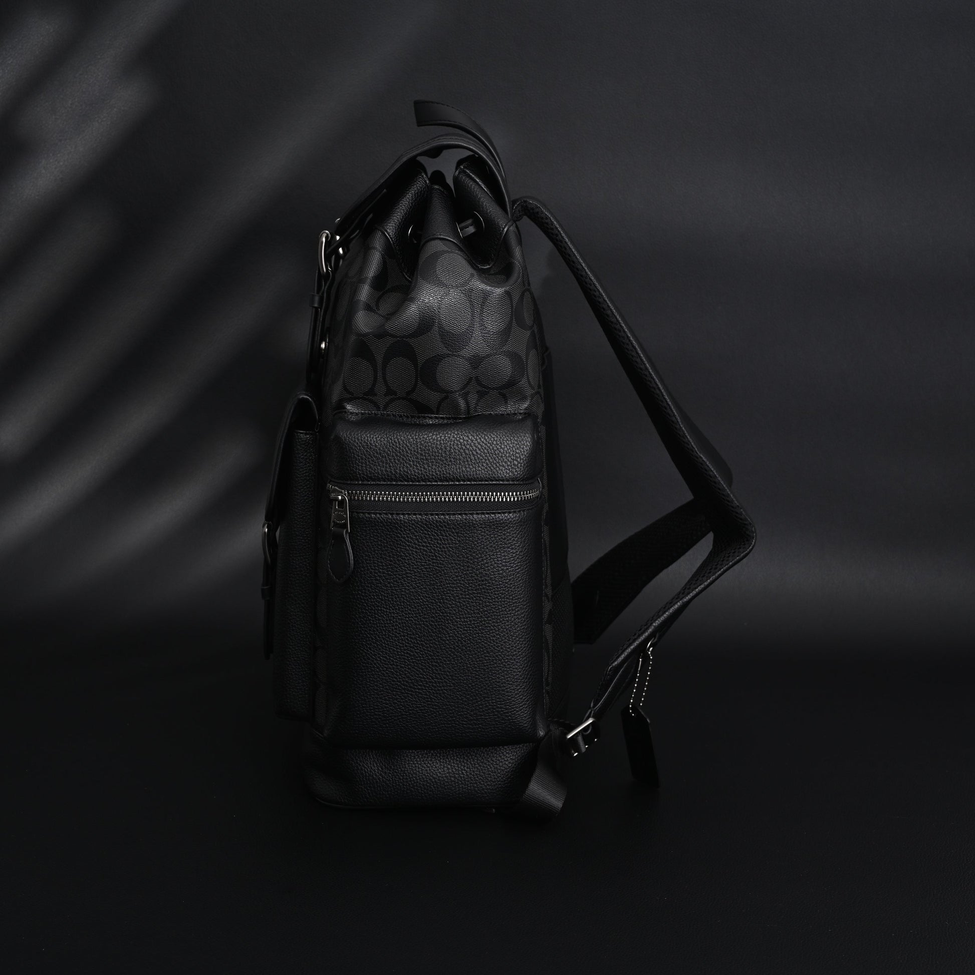 Coach Men’s Leather Backpack – Black Signature Canvas