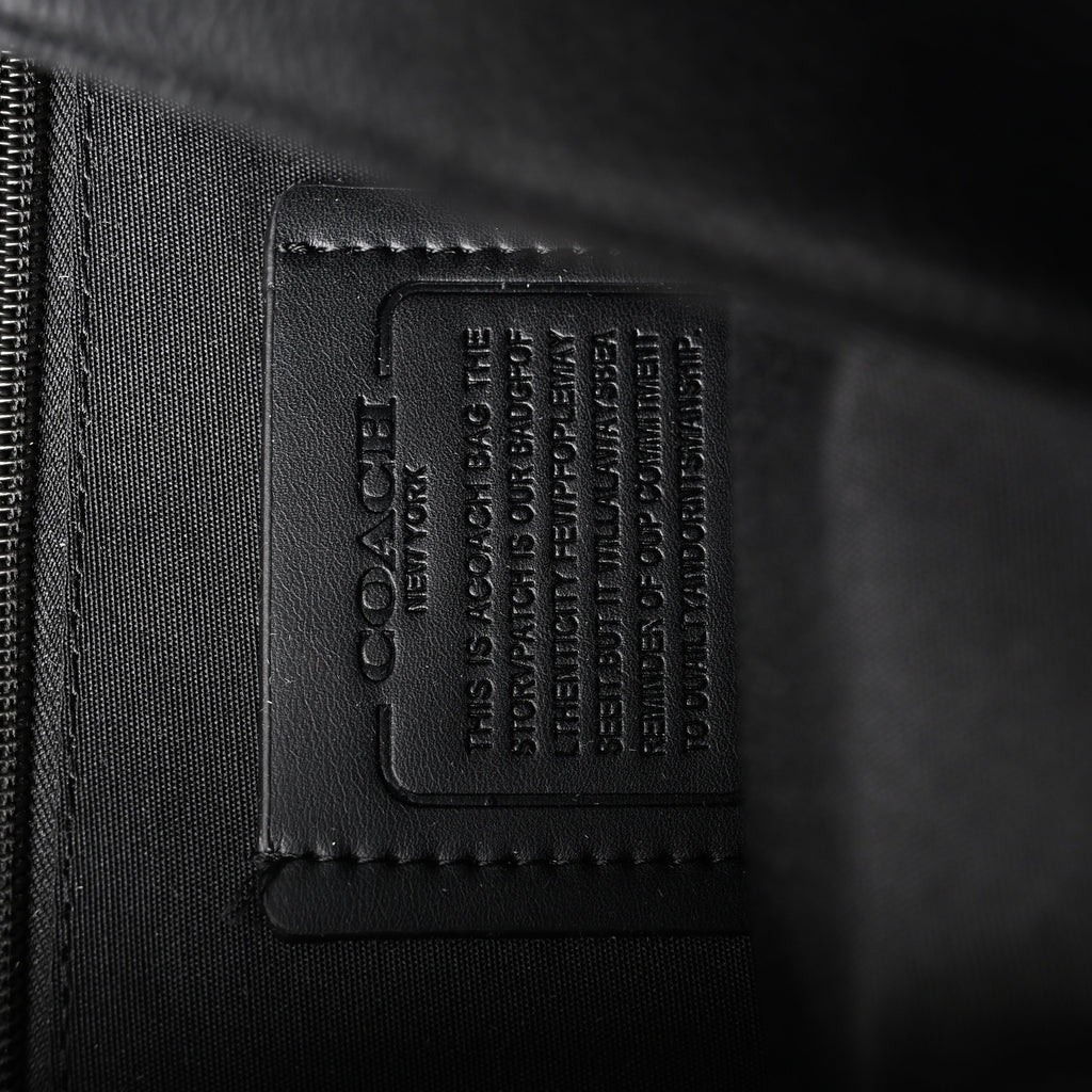 Coach Men’s Leather Backpack – Black Signature Canvas