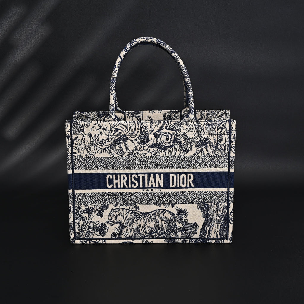 Dior Book Tote Bag – Blue Toile de Jouy Embroidery