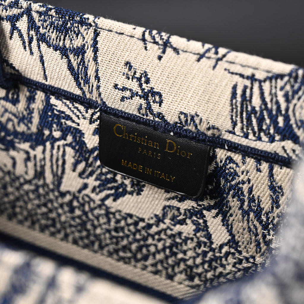 Dior Book Tote Bag – Blue Toile de Jouy Embroidery