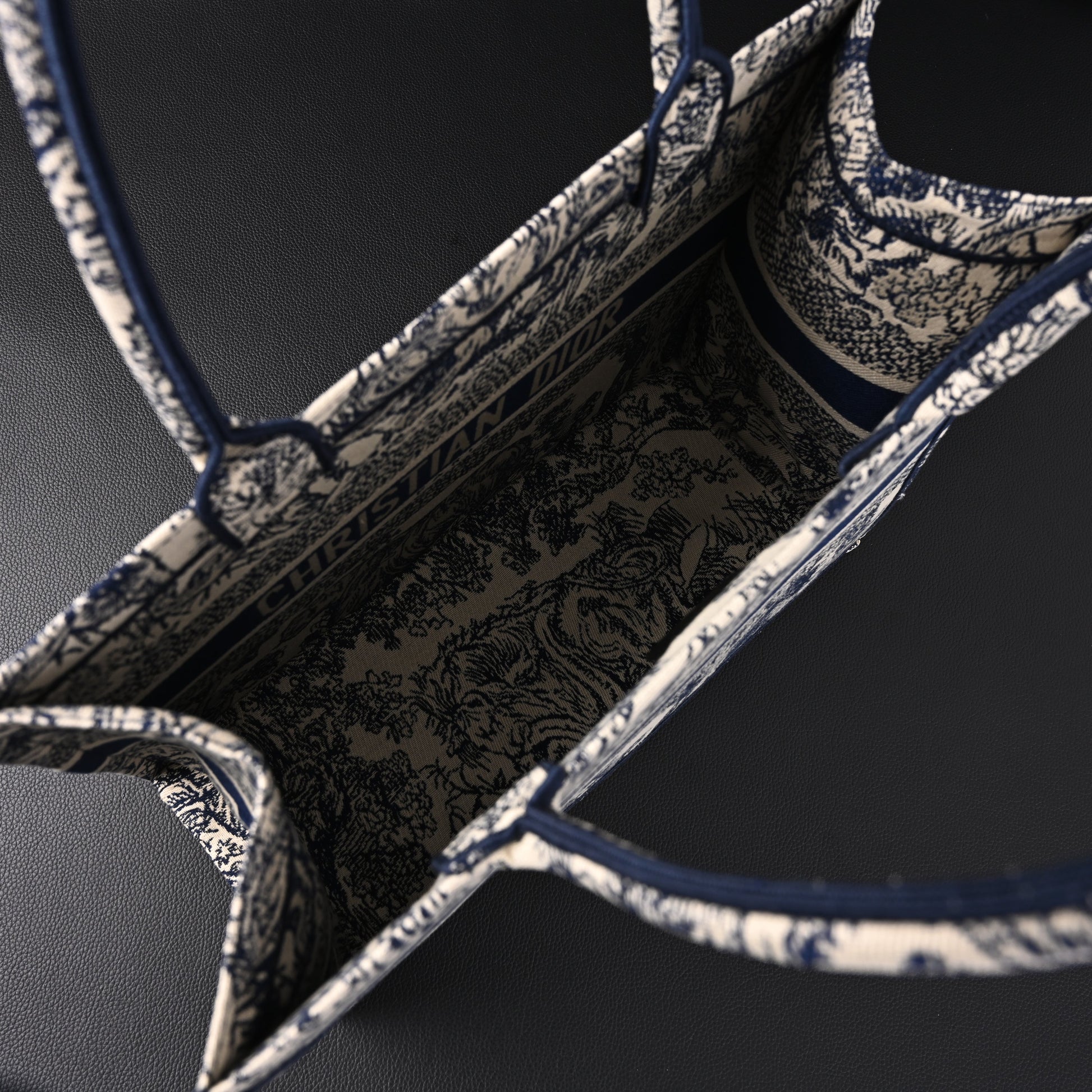 Dior Book Tote Bag – Blue Toile de Jouy Embroidery