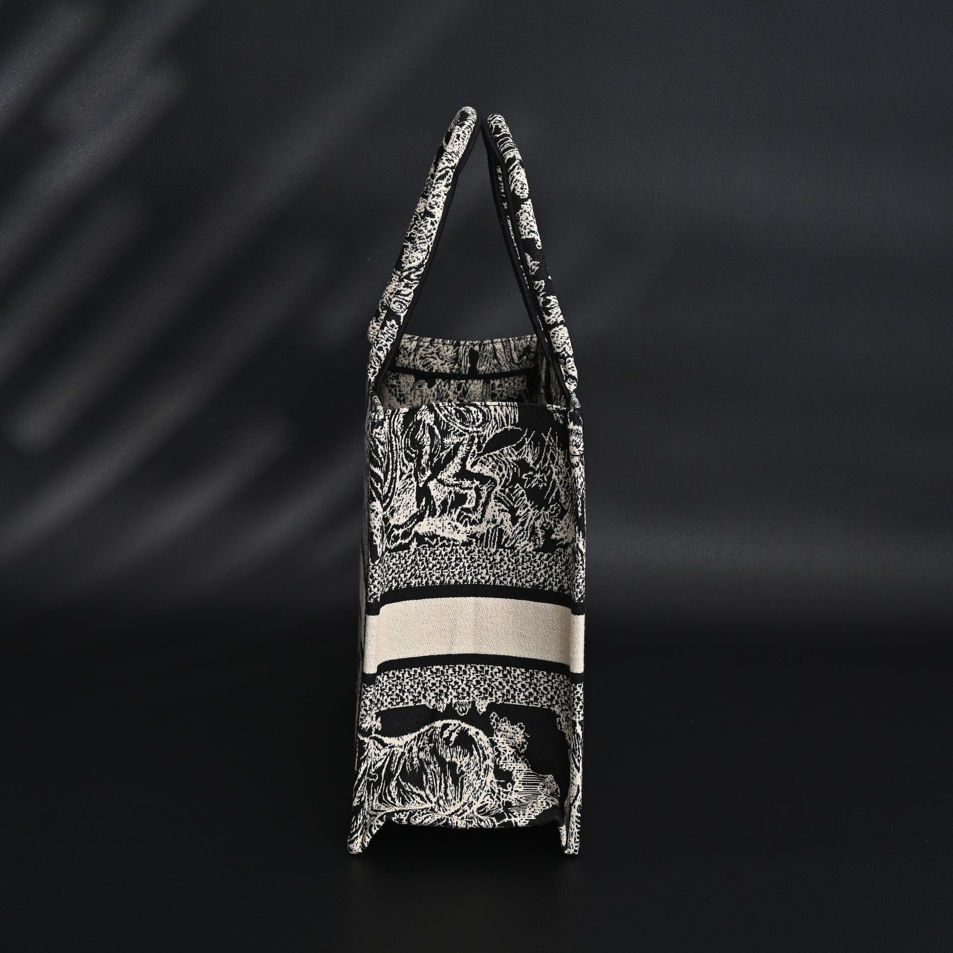 Dior Book Tote Bag – Black Toile de Jouy Embroidery