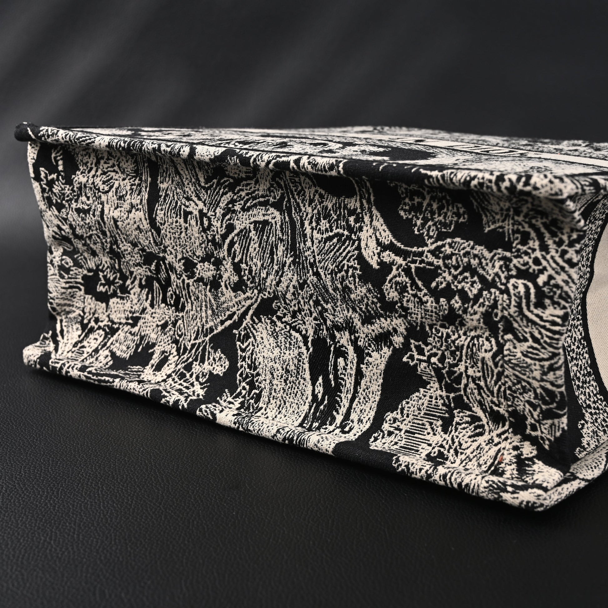 Dior Book Tote Bag – Black Toile de Jouy Embroidery