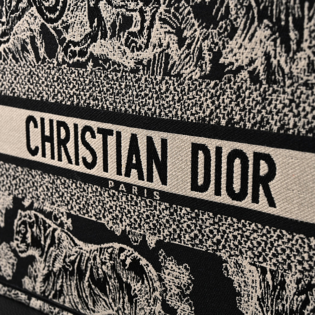 Dior Book Tote Bag – Black Toile de Jouy Embroidery