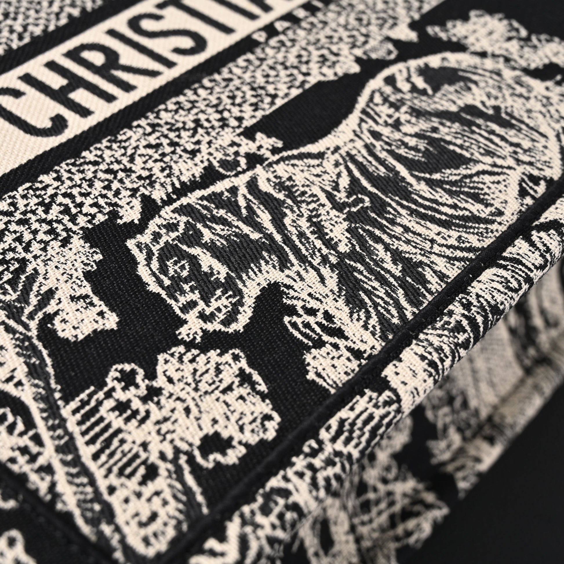 Dior Book Tote Bag – Black Toile de Jouy Embroidery