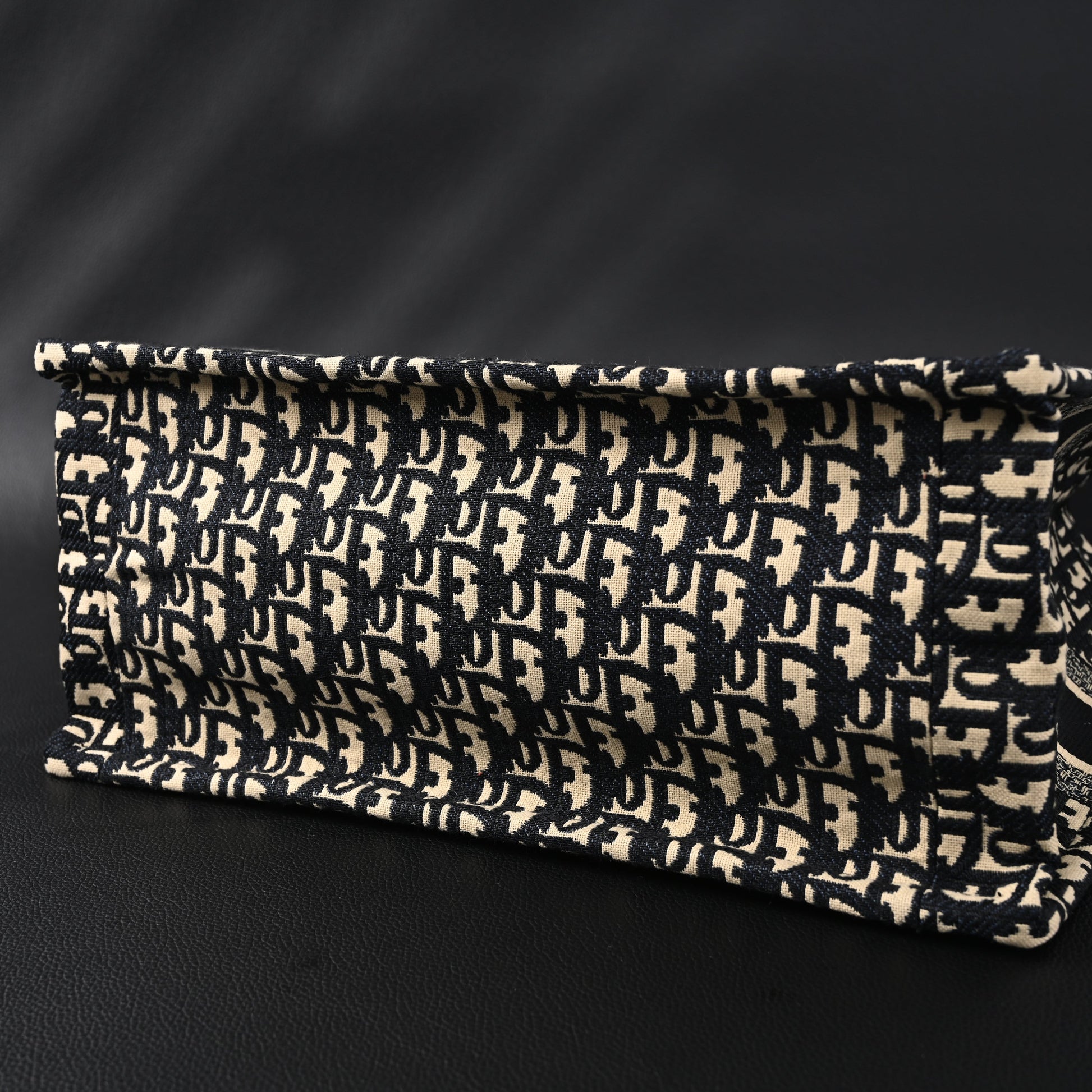 Christian Dior Medium Book Tote – Black Oblique Embroidery