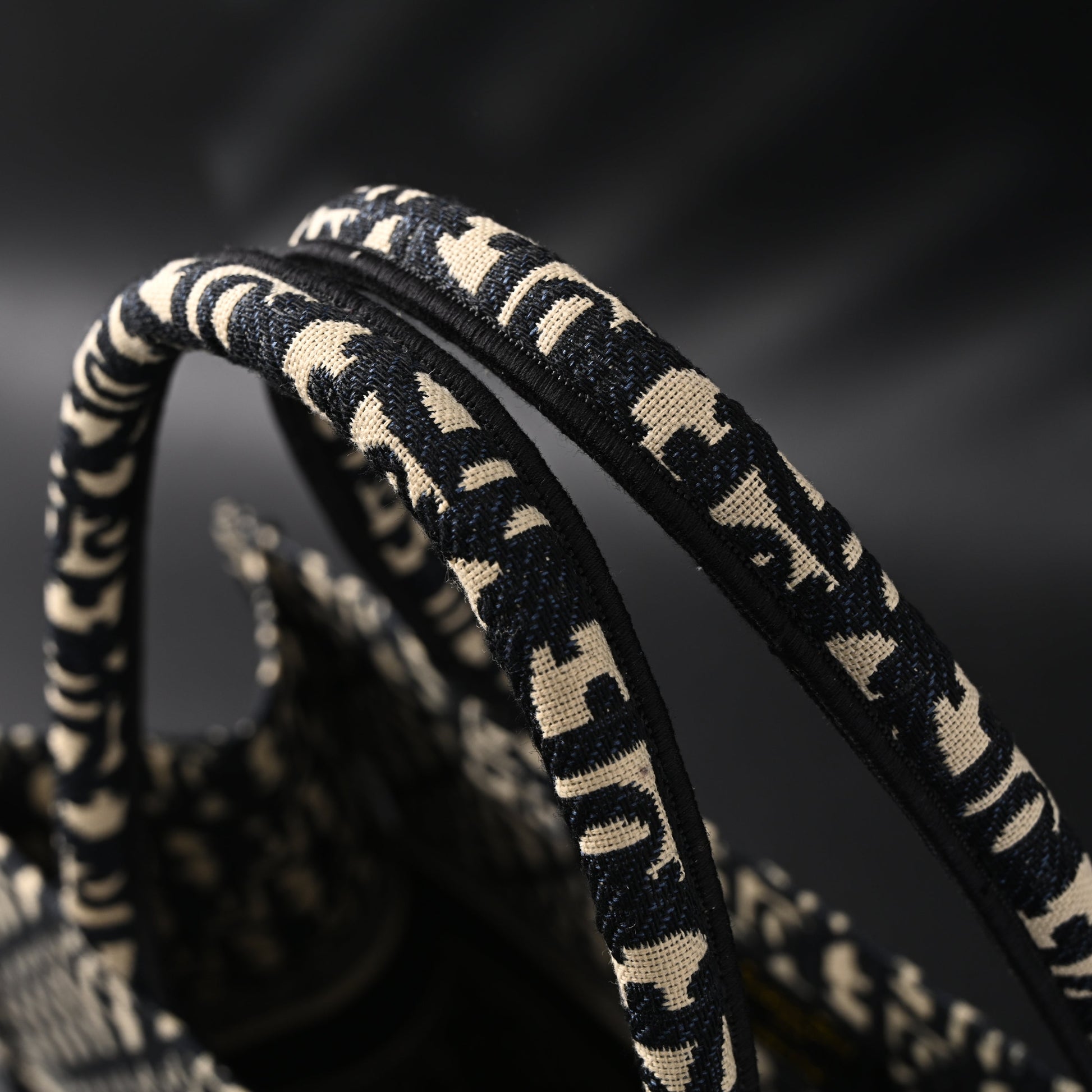 Christian Dior Medium Book Tote – Black Oblique Embroidery