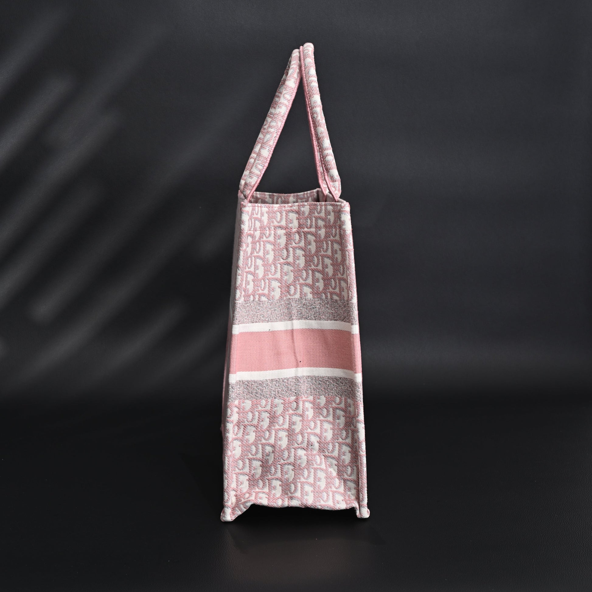 Christian Dior Large Book Tote – Pink Oblique Embroidery