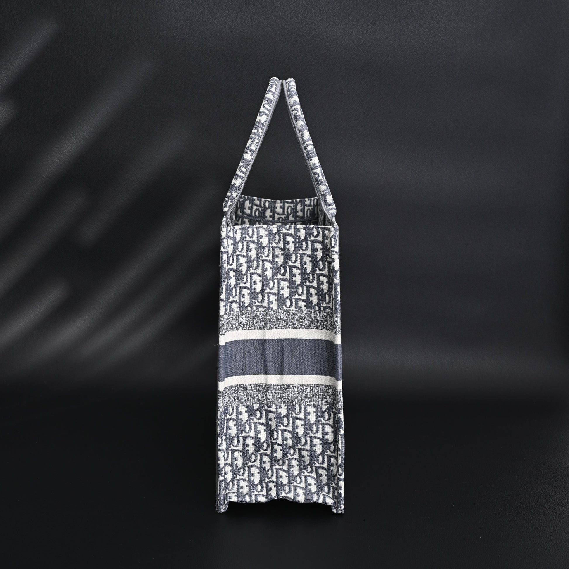 Christian Dior Large Book Tote – Grey Oblique Embroidery