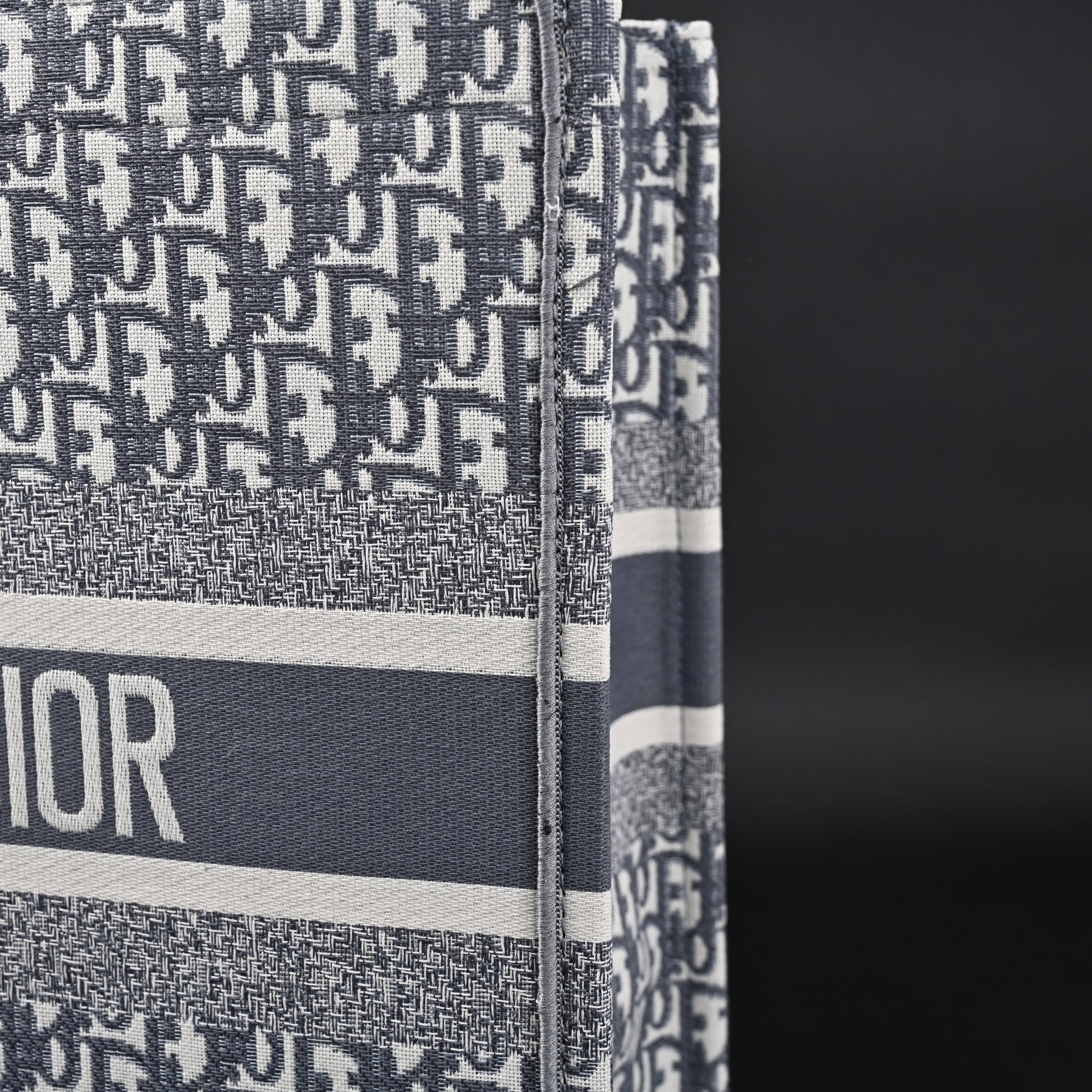 Christian Dior Large Book Tote – Grey Oblique Embroidery