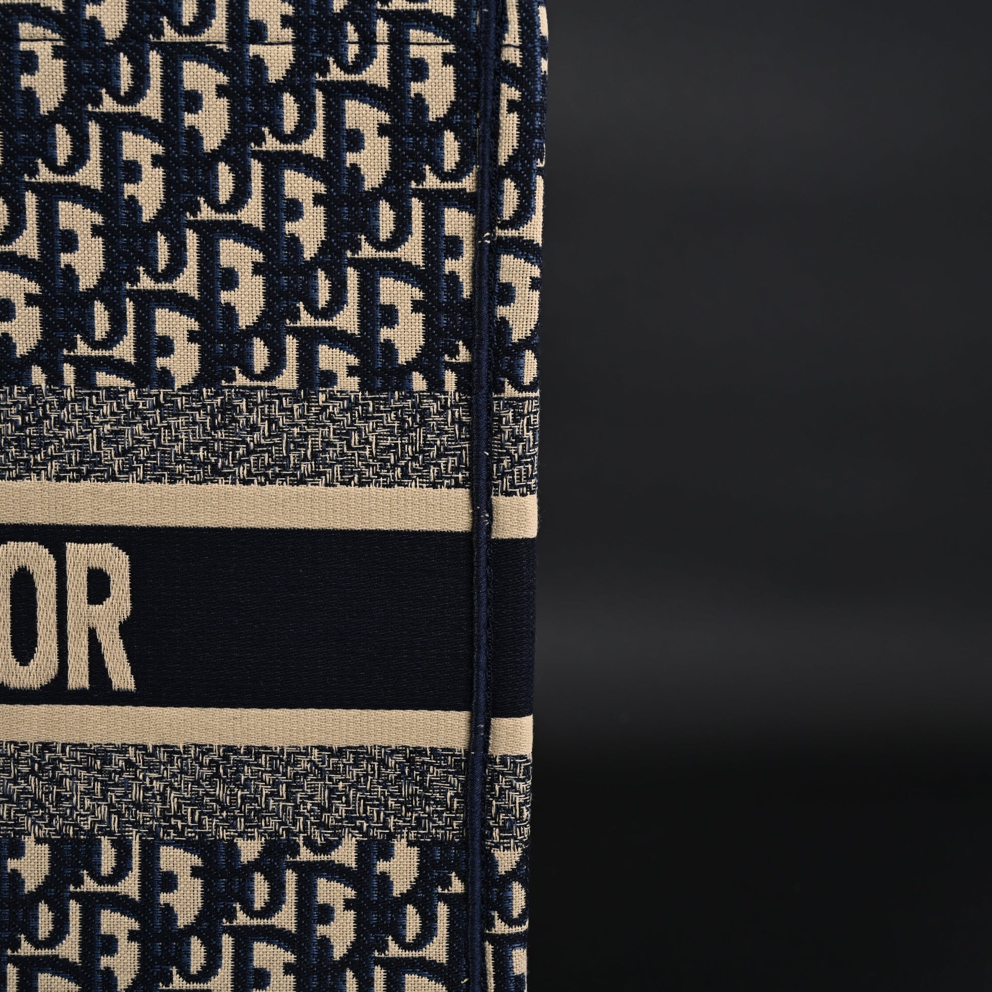 Christian Dior Large Book Tote – Blue Oblique Embroidery