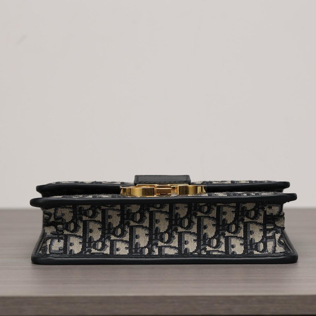 Dior 30 Montaigne Bag Oblique Blue Jacquard