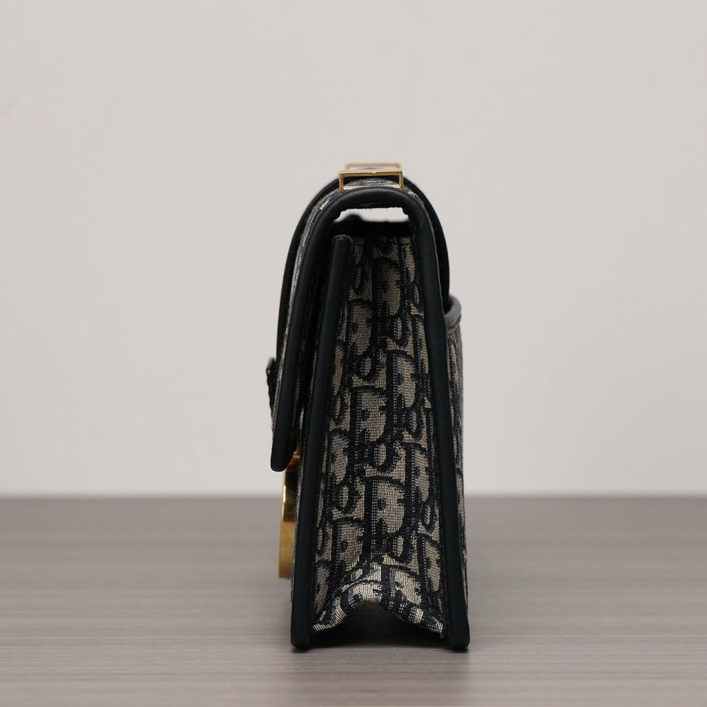 Dior 30 Montaigne Bag Oblique Blue Jacquard