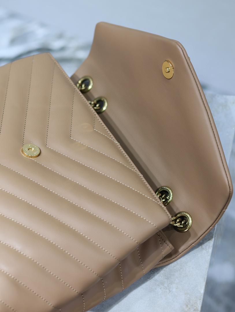 YSL Loulou Small Bag Beige Brown