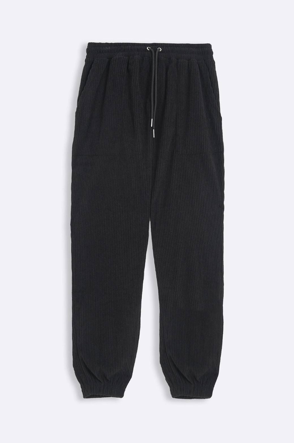 Black Super Soft Relaxed Fit Ribbed Knit Trousers – Cool Havn