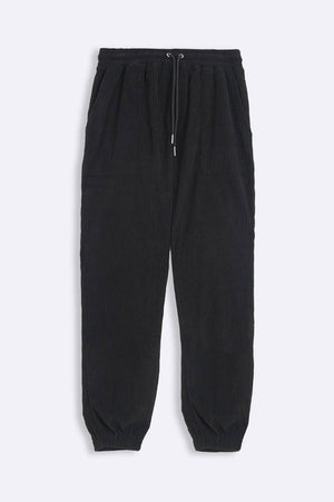 Black Super Soft Relaxed Fit Ribbed Knit Trousers – Cool Havn
