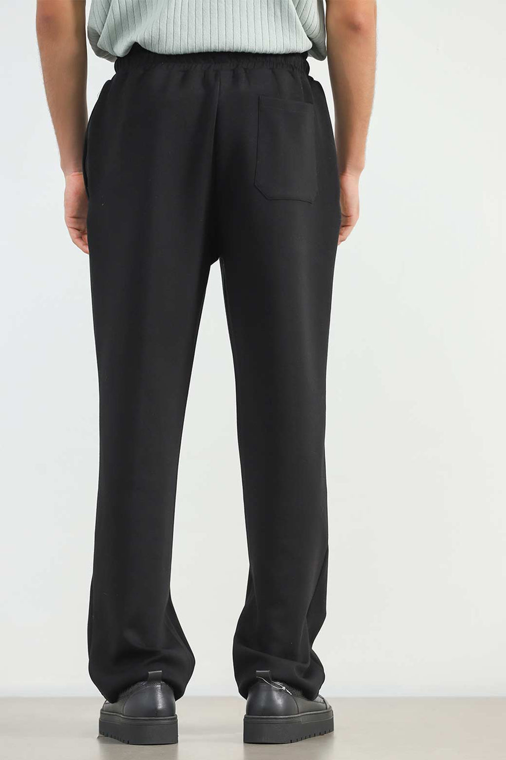 Black Relaxed Fit Super Soft Knitted Pants with Front Seam Detail – Cool Havn