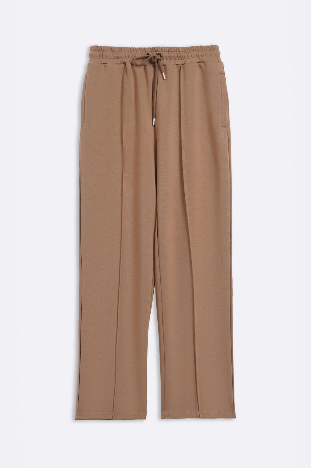 Khaki Super Soft Relaxed Fit Knitted Pants with Front Seam Detail – Cool Havn