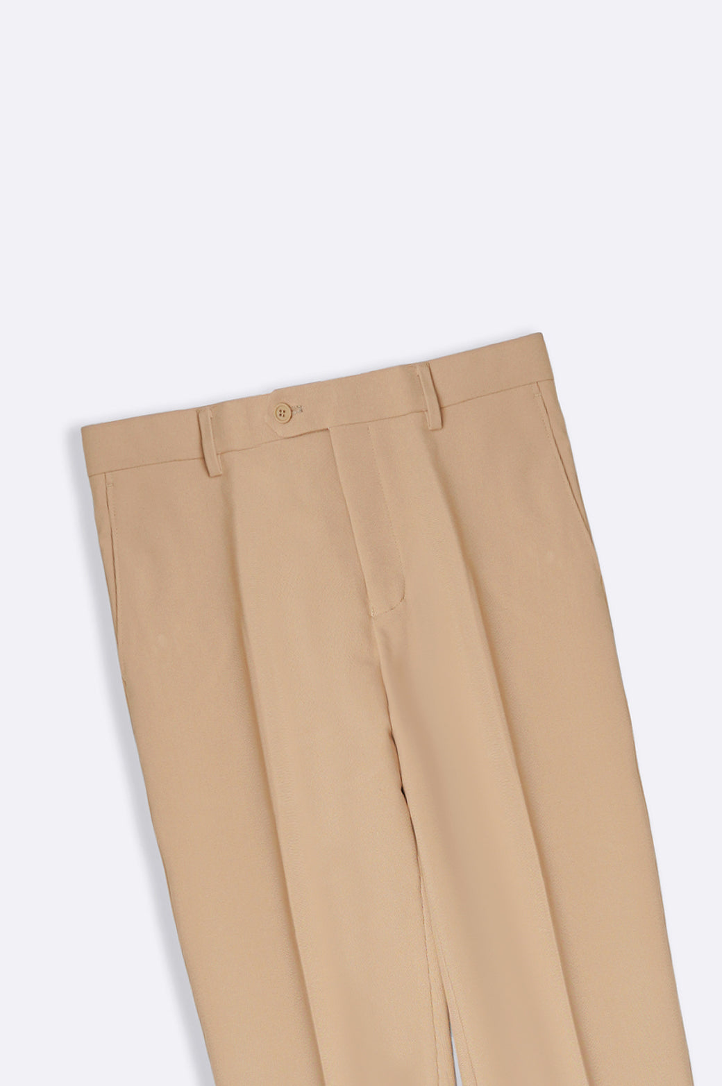 Beige Soft Regular Fit Classic Suit Trousers
