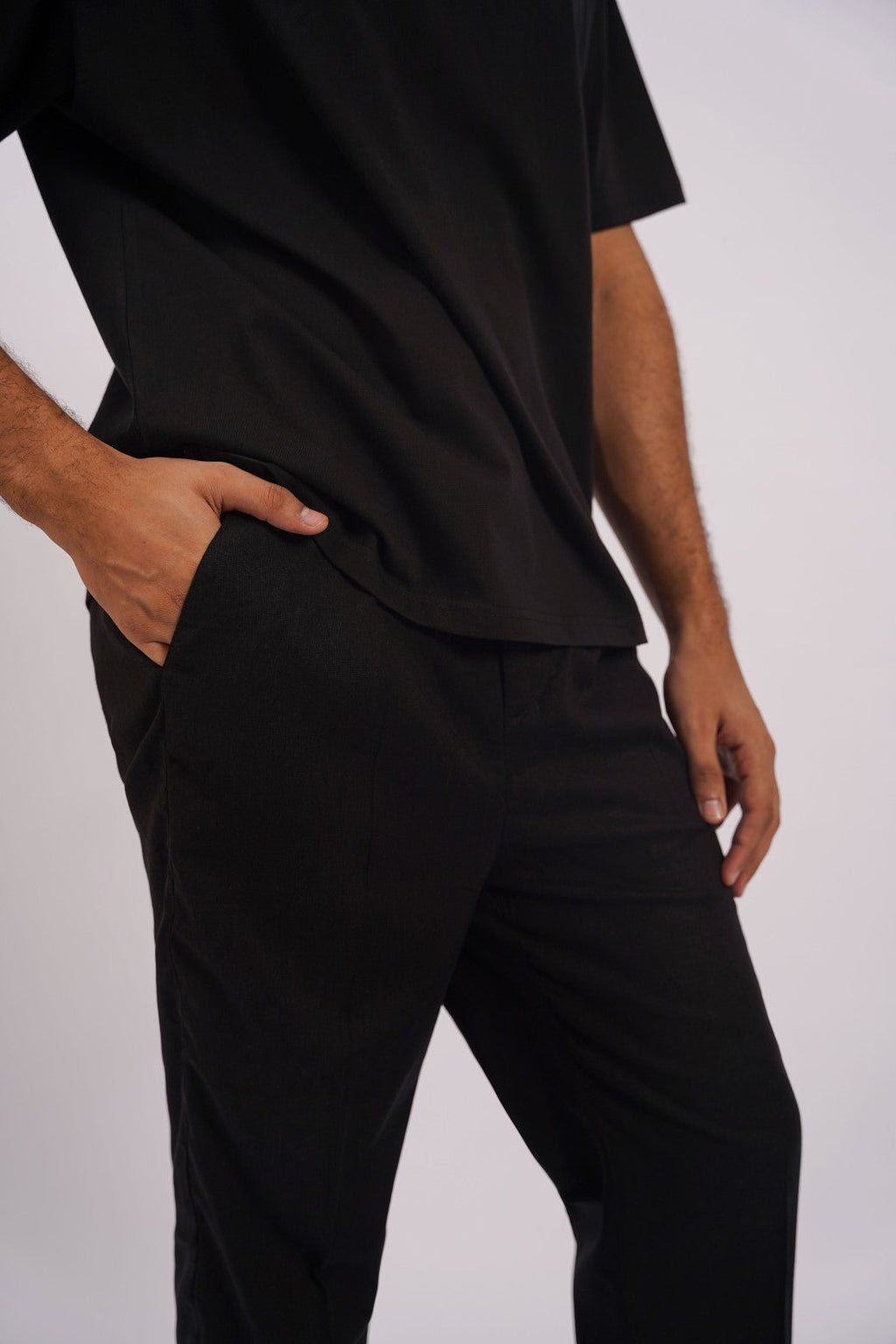 Black Relaxed Straight-Fit Soft Pants – Cool Havn