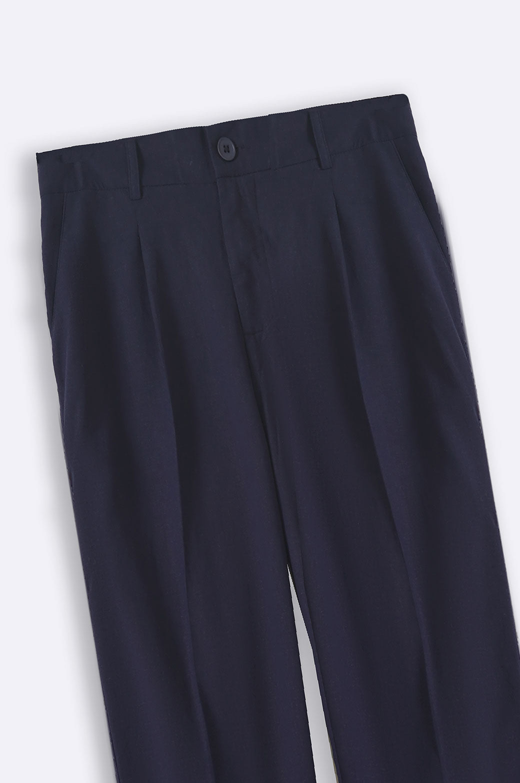 Navy Soft Relaxed Straight-Fit Pants