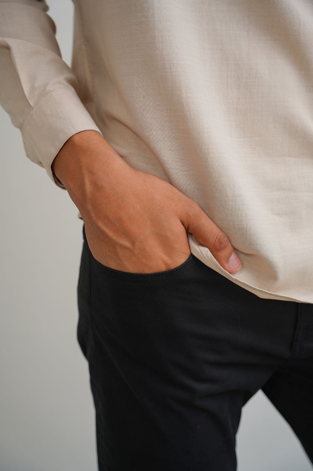 Black Regular Fit Straight Pants