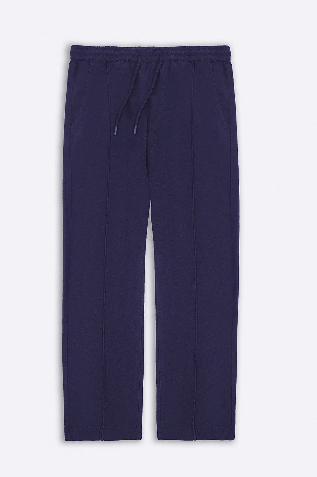 Navy Soft Relaxed Fit Linen Pants with Pleat Detail – Cool Havn