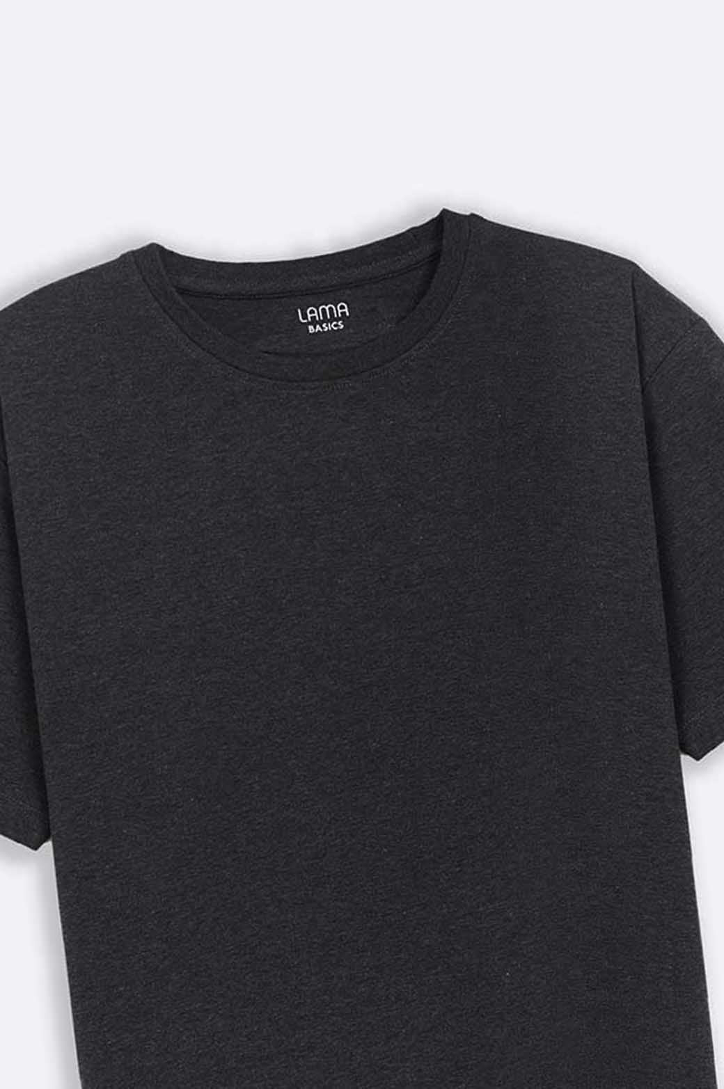Black Slim Fit Soft Round Neck T-Shirt