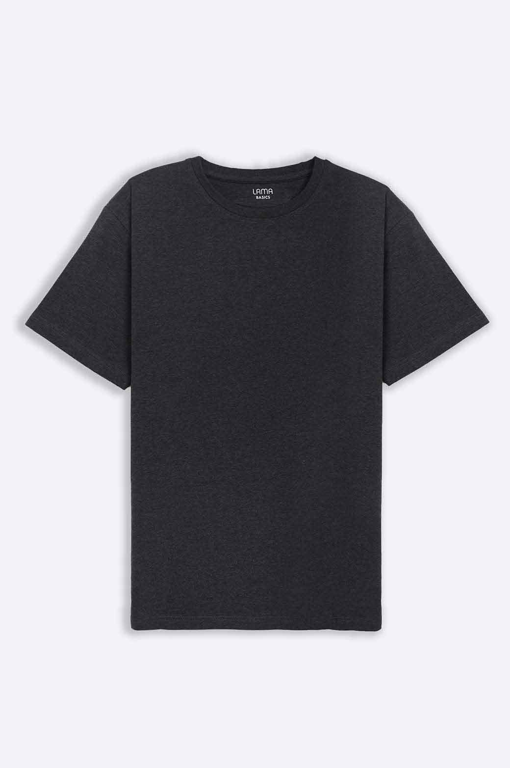 Black Slim Fit Soft Round Neck T-Shirt