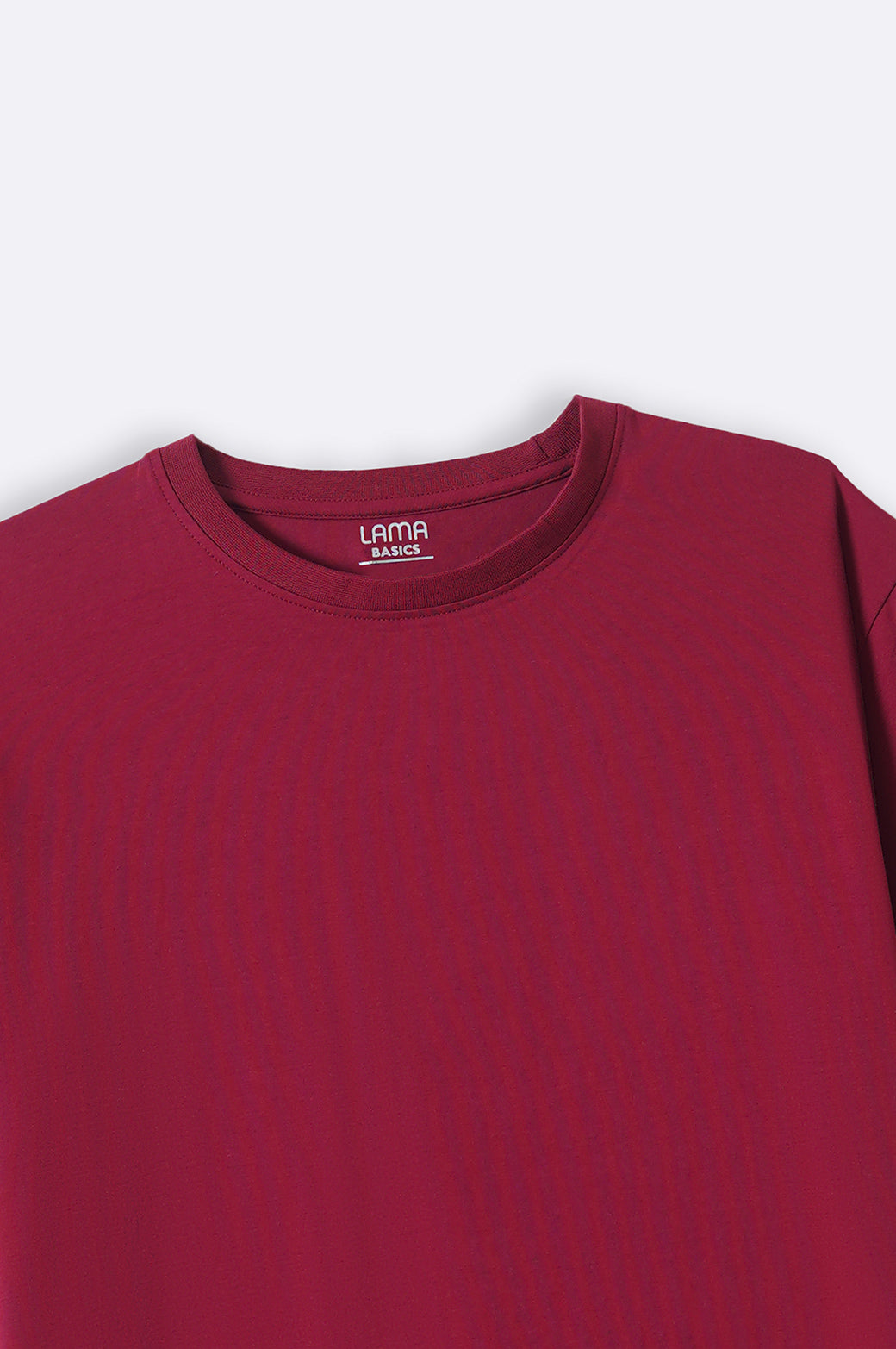 Dark Red Slim Fit Soft Crew Neck Tee