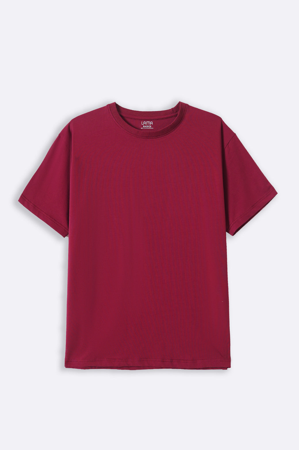 Dark Red Slim Fit Soft Crew Neck Tee