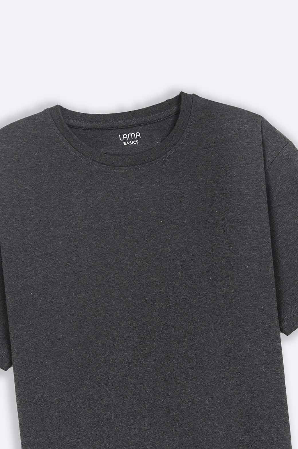 Heather Charcoal Slim Fit Soft Crew Neck Tee