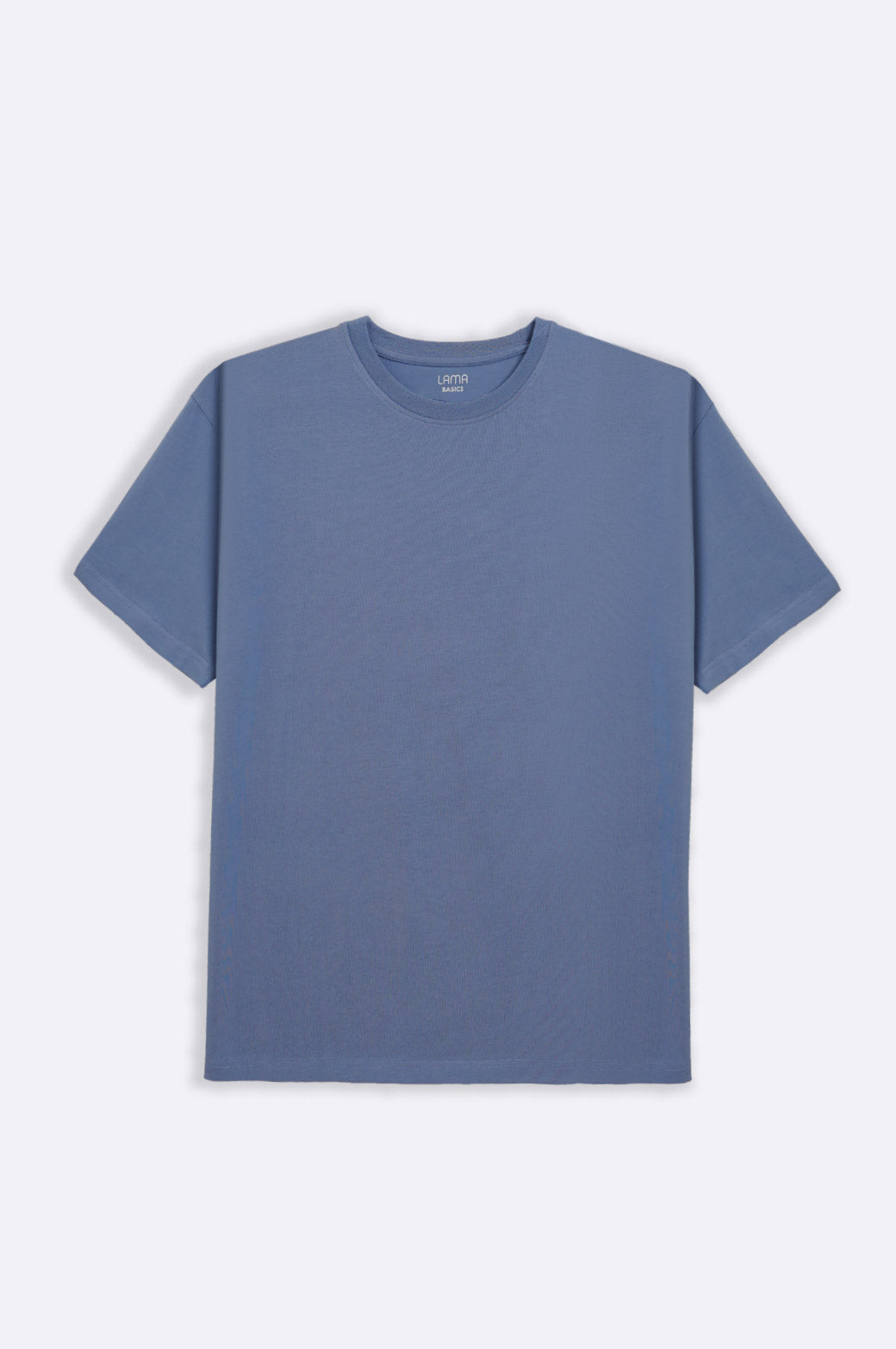 Light Blue Slim Fit Soft Crew Neck Tee