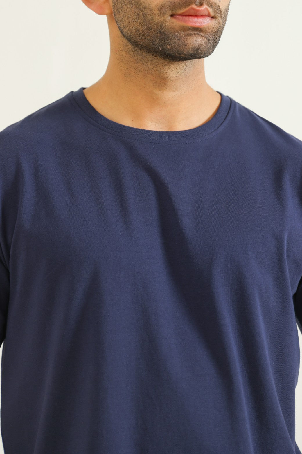 Navy Slim Fit Soft Crew Neck Tee
